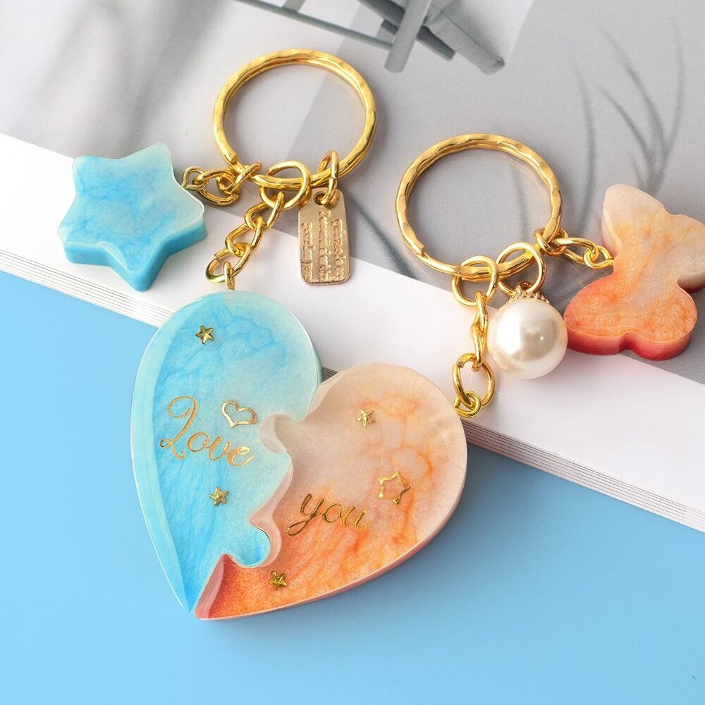 182Pcs Resin Molds Silicone Kit for Keychains, 32 Cavities Silicone Molds for Ep - Picture 4 of 7